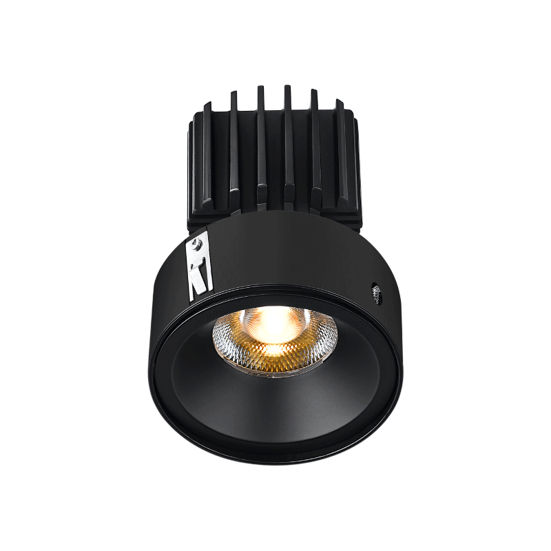 Lotus LED Lights L3F-RRF-BK-LB24-3K98 3" Tangra LED Fixed Round Recessed Invisible Flangeless Trim - CCT: 3000K - Trim Finish: Black - Optics: Lens Black - Beam Angle: 24°