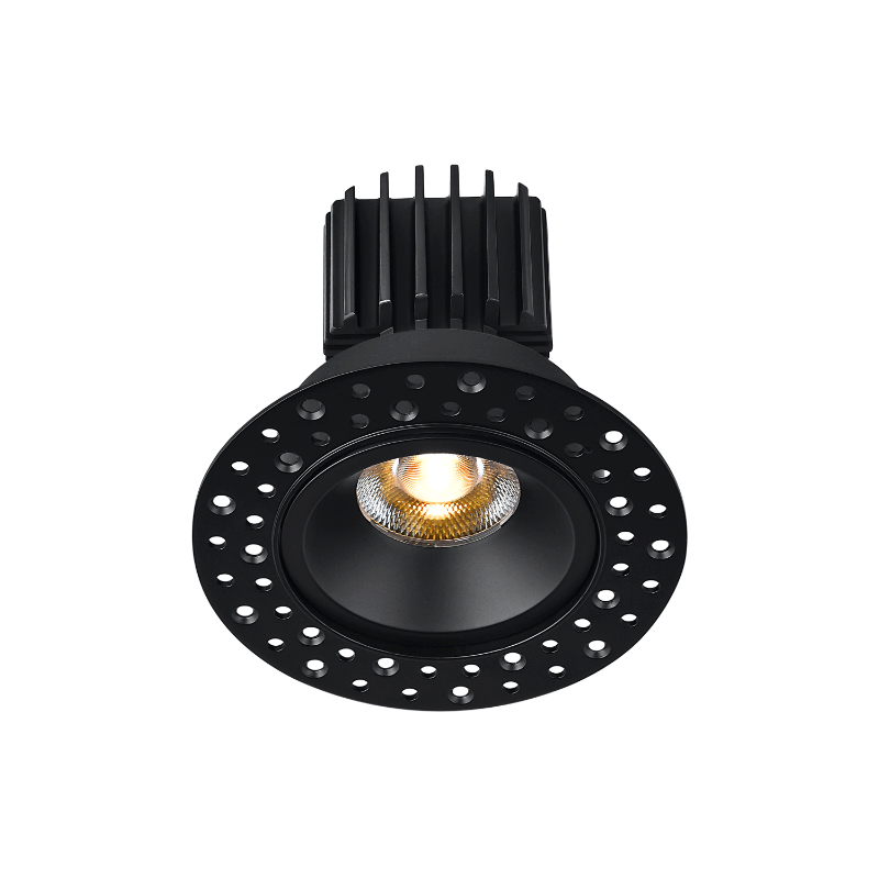 Lotus LED Lights L3F-RRI-BK Trim for Tangra 3" Fixed Round Recessed Invisible - Finish: Black