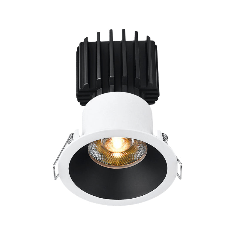 Lotus LED Lights L3F-RRT-WB-LB36-3K98 3" Tangra LED Fixed Round Recessed Thin Trim CCT: 3000K - Trim Color: White-Black - Optics: Lens Black - Beam Angle: 36°