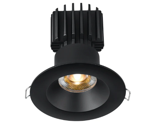 Lotus LED Lights L3F-RRW-BK-RC60-5C95 3" Tangra LED Fixed Round Recessed Wide Trim, Reflector w/ Clear Glass, Multi-Color Temperature, Beam Angle 60°, Black Finish