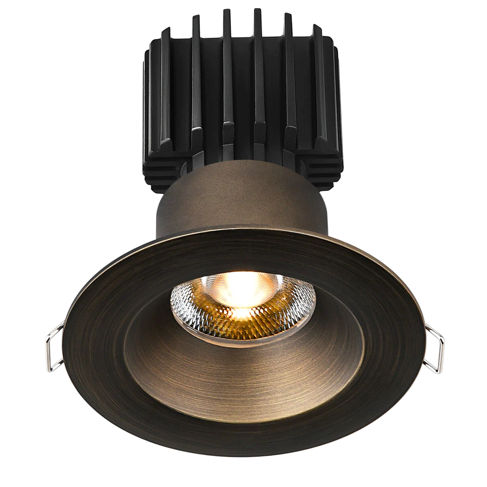 Lotus LED Lights L3F-RRW-BR-RS36-3K98 3" Tangra Fixed Round Recessed Wide Trim - Beam Angle: 36° - Color Temperature: 3000K - Semi Frosted Glass - Finish: Bronze