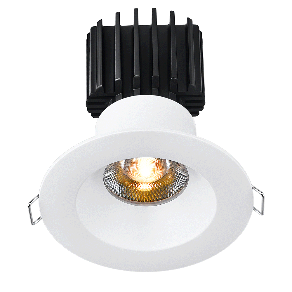 Lotus LED Lights L3F-RRW-WH-RS36-1895 3" Tangra Fixed Round Recessed Wide Trim - Color Temperature: 3000K-1800K - Reflector with Semi Frosted Glass - Beam Angle: 36° - Finish: White
