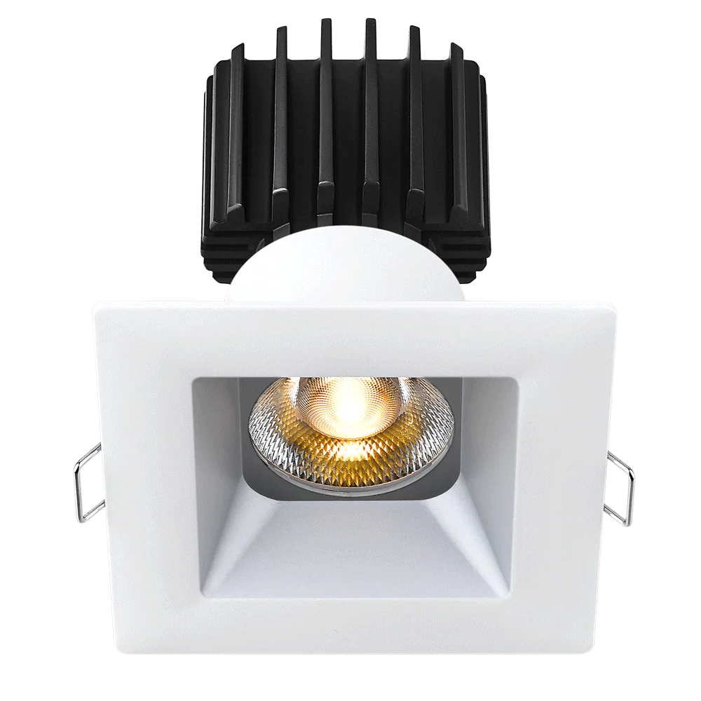 Lotus LED Lights L3F-SRW-AZ-RF60-5C95 3" Tangra Fixed Square Recessed Wide Trim With Reflector Frosted Glass - Beam Angle: 60° - Finish: Alzak
