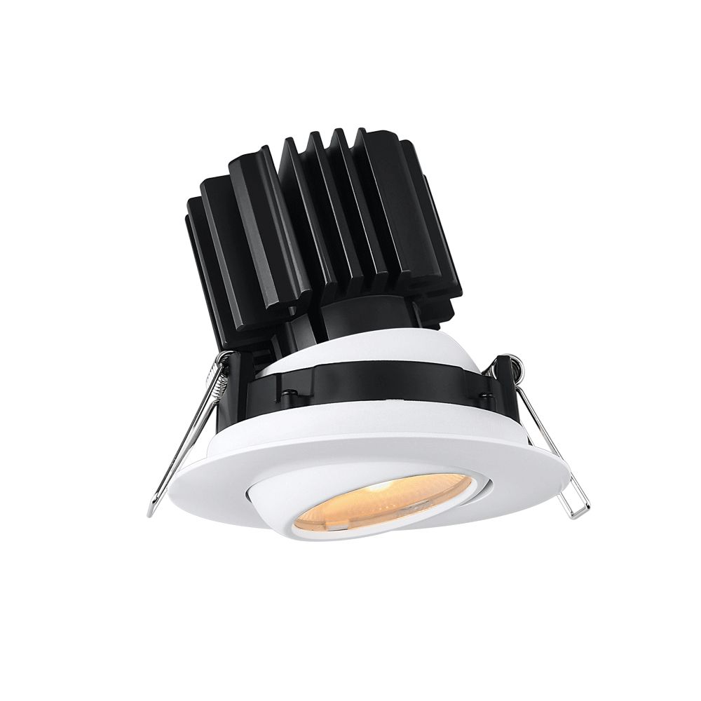 Lotus LED Lights L3G-RFW-WH-RF60-3K95 3" Tangra LED Gimbal Round Flat Wide Trim - Color Temperature: 3000K - Reflector With Frosted Glass - Beam Angle: 60° - Finish: White