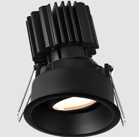 Lotus LED Lights L3G-RRT-BK-RF50-1895 Tangra 3" Gimbal Round Recessed Thin Trim – Dim-to-Warm (3000K–1800K) – 50° Beam – Black Trim – Frosted Glass Reflector – CRI95