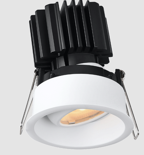 Lotus LED Lights L3G-RRT-WH-RF50-3K95 Tangra 3″ Gimbal Round Recessed Thin White Trim, Reflector Frosted Glass, Beam Angle 50°, Color Temperature 30K, CRI95