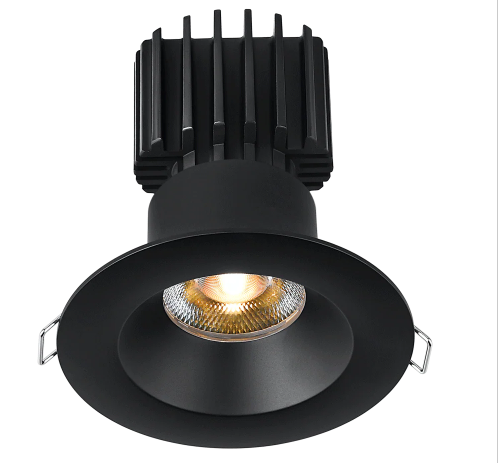 Lotus LED Lights L3G-RRW-BK Trim for Tangra 3" Gimbal Round Regressed Wide - Black Finish