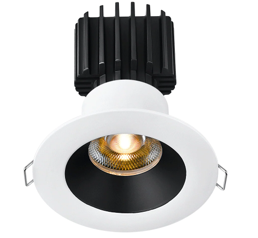 Lotus LED Lights L3G-RRW-WB Trim for Tangra 3" Gimbal Round Regressed Wide - White-Black Finish