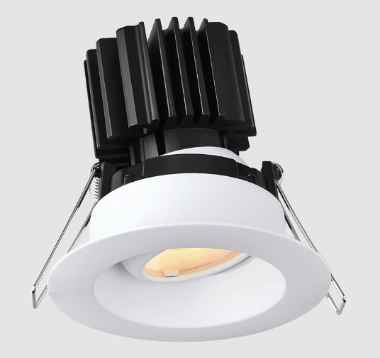 Lotus LED Lights L3G-RRW-WH-RF50-1895 Tangra 3″ Gimbal Round Recessed Wide White Trim, Frosted Glass, Beam Angle 50°, Color Temperature DTW 30K to 18K, CRI98