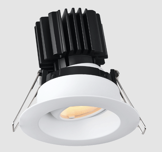 Lotus LED Lights L3G-RRW-WH-RF50-3K95 Tangra 3″ Gimbal Round Recessed Wide White Trim, Reflector Frosted Glass, Beam Angle 50°, Color Temperature 30K, CRI95