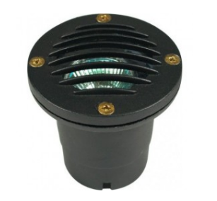 Orbit L5012-BK-5-WW LED Outdoor Cast Aluminum Spot/Well Hooded Fixture, Wattage 5W, Voltage 12V