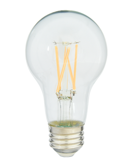 Eiko L7WA19/827GC/D/E26 Clear Glass Dimmable E26, Wattage 7W, Lumens 800 lm, 80CRI, Color Temperature 2700K