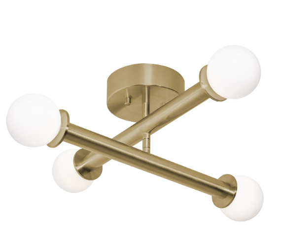 AFX Lighting LANF20LAJUDLB Lane 20 Inch LED Flush Mount Light, 120-277V, Watt 30W, Selectable 5CCT Light Antique Brass Finish