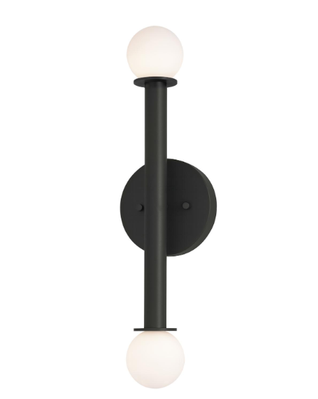 AFX Lighting LANS0620LAJUDBK Lane 20 Inch LED Wall Sconce Light, 120-277V, Watt 10W, Selectable 5CCT Black Finish