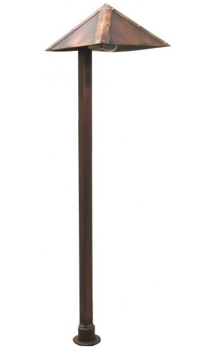 Orbit LB107-AG-WW Led Outdoor Solid Brass Pyramid Path Light, Wattage 2W, Voltage12V, Color Temperature 3000K- AG