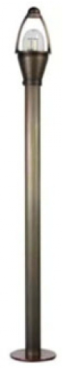 Orbit LB18S-AB-WW Led Outdoor Solid Brass Path Light, Wattage 2w, Voltage 12v, Color Temperature 3000k, Antique Brass Finish