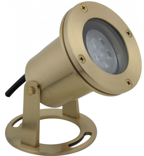 Orbit LB510-CW Led Underwater Fixture Solid Brass Directional Light With LMR16-3W-CW, Voltage 12V