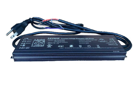 Lotus LED Lights LBL-DC24V96W-PLUG 24V Class 2 Driver with Plug, Power Supply 96W, Dimmable