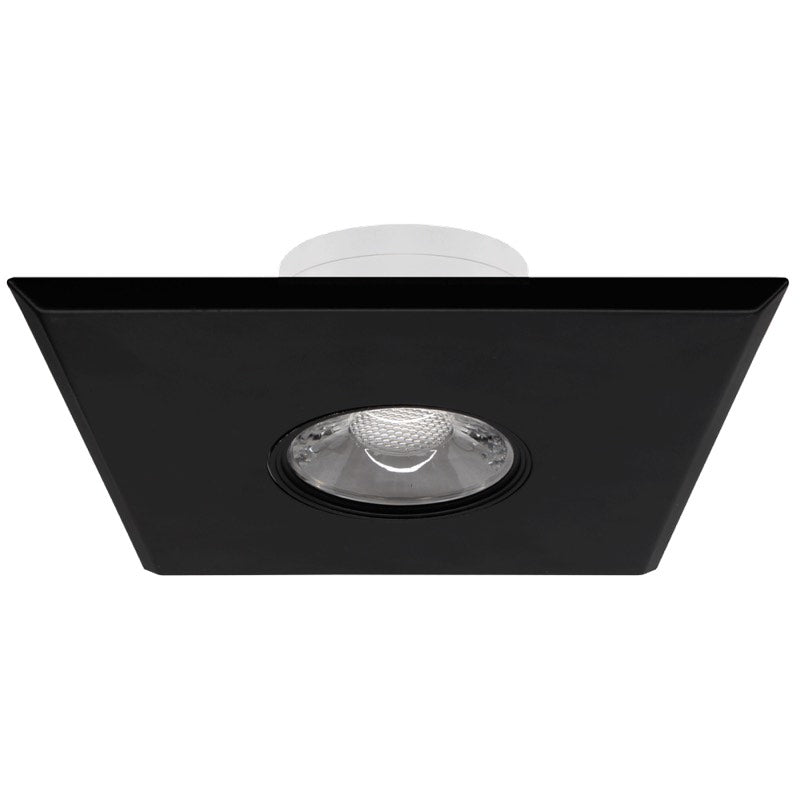 Lotus LED Lights LBL-JB10W-5CCT-SQ-BK 5" Square J-Box Mount LED Downlight, Color Temperature 2700K-5000K, Lumens 740 lm, 120V, Black