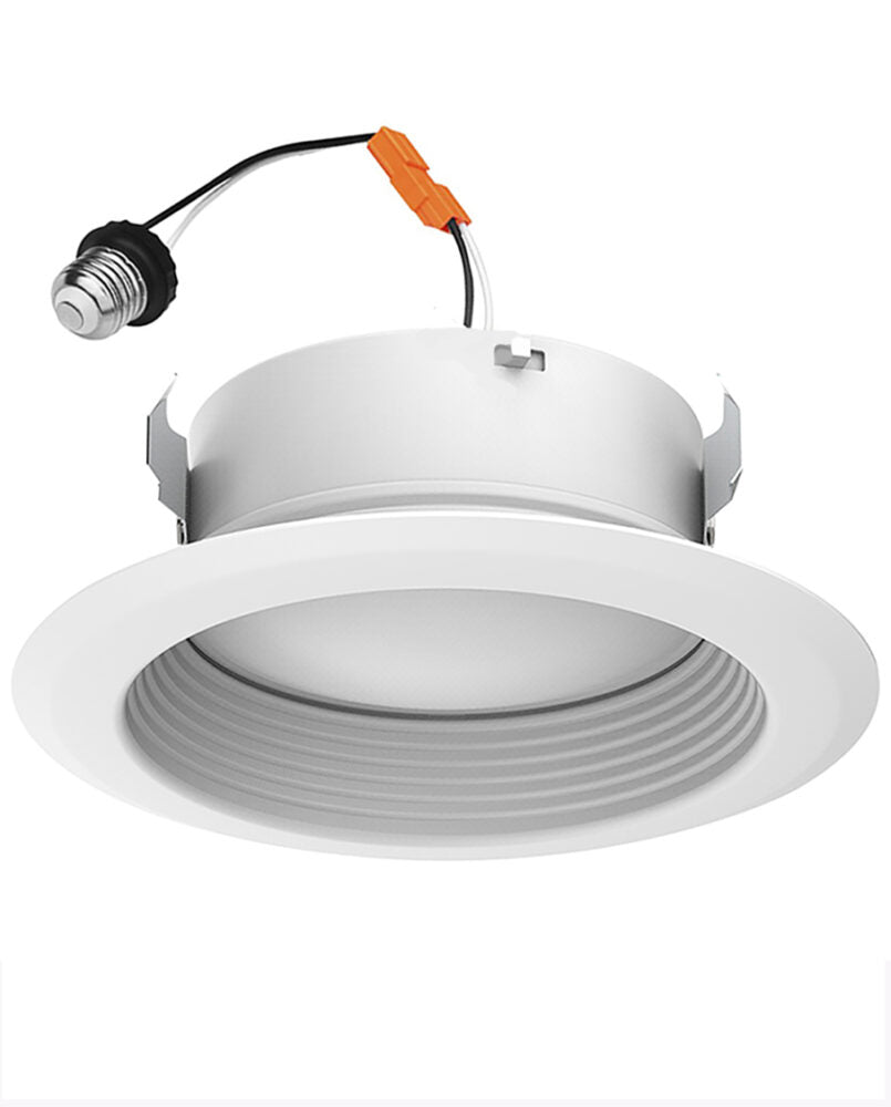Cyber Tech Lighting LC10RT4-B/CCT 10W LED 4″ Baffled Retrofit Can Kit, Dimmable, Adjustable 3CCT (3000K/4000K/5000K), 800 Lumens