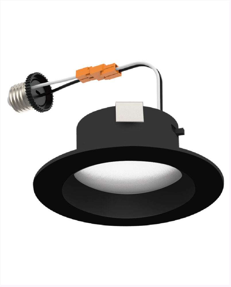 Cyber Tech Lighting LC8RT3-S-CCT-BLK 8W 3″ LED Smooth Recessed Down Light Kit, Black Finish, 5CCT