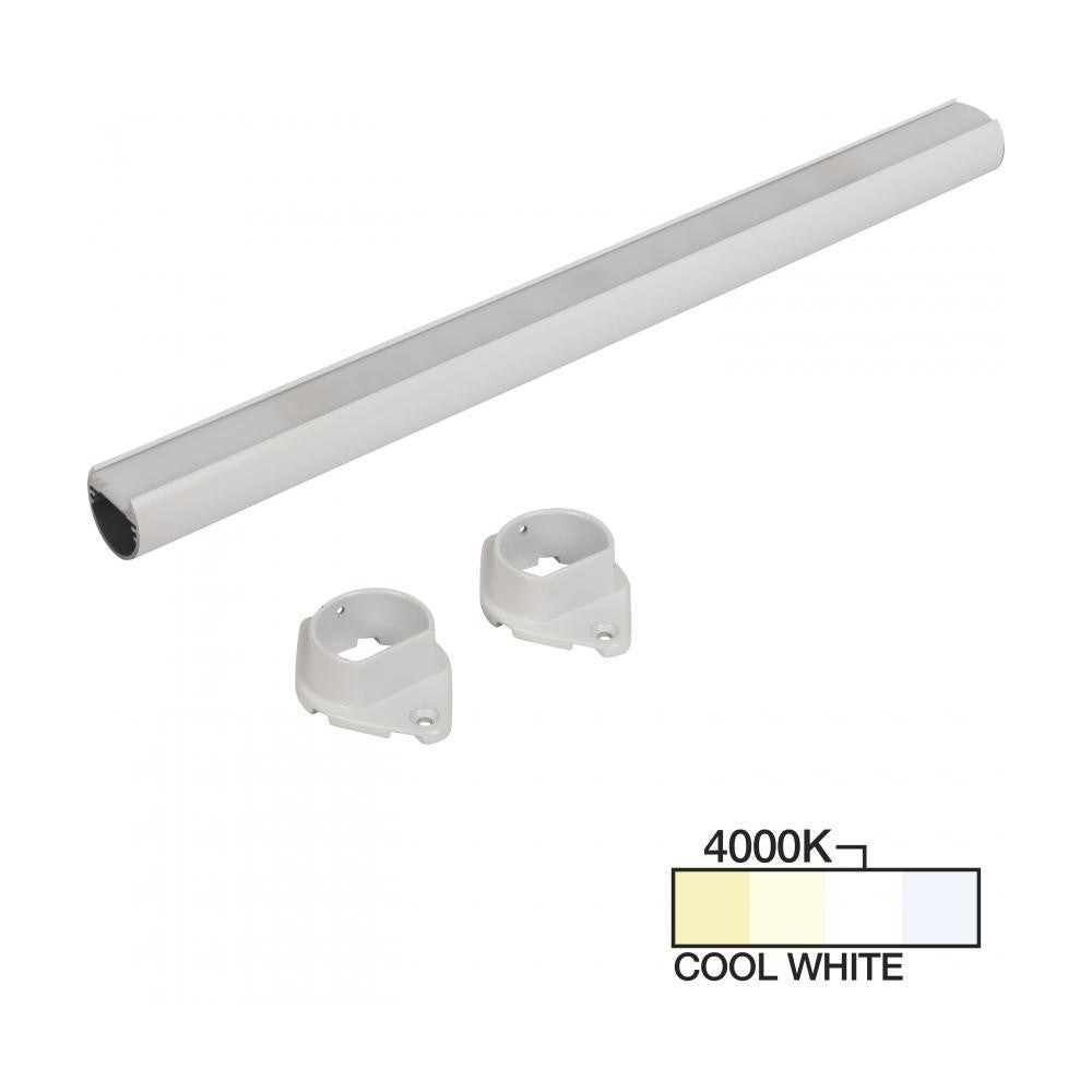 Task Lighting LC9R36-10NDWT40 36" 1000 Lumen LED Lighted Closet Rod, White 4000K Cool White