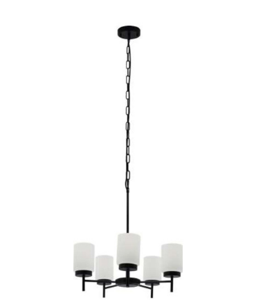 Westgate LCFE-E26-P5L-BK 8FT LED Chandelier Pendant Light Lamp 5