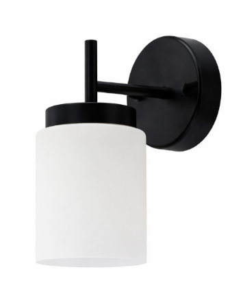 Westgate LCFE-E26-V1L-BK LED Vanity Wall Light