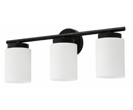 Westgate LCFE-E26-V3L-BK LED Vanity Wall Light 3-Lamp