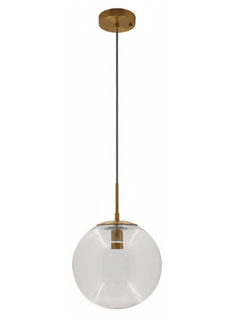Westgate LCFG-12-E26-SG-GD 12 Inch Seeded Glass E26 Architectural Globe Pendant 67 Inch - Gold Finish