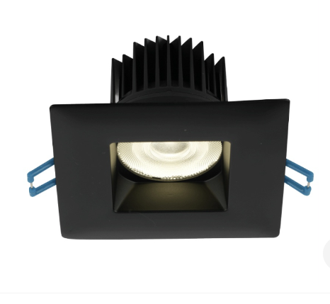 Lotus LED Lights LD3S-3018K-BK 3" Square Regressed Led Downlight - 15w - Dim To Warm / 3k-18k - 1,300 Lumens - 120v - Black Finish