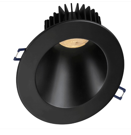Lotus LED Lights LD4R-27K-HO-5R-SL30-BK 5" Sloped Deep Regressed Led Downlight - 30° Slope - High Output - 18w - 2700k - 1,500 Lumens - 120v - Black