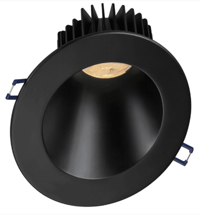 Lotus LED Lights LD4R-3018K-HO-5R-SL30-BK 5" Sloped Deep Regressed Led Downlight - 30° Slope - High Output - 18w - Dim To Warm / 3k-18k - 1,250 Lumens - 120v - Black