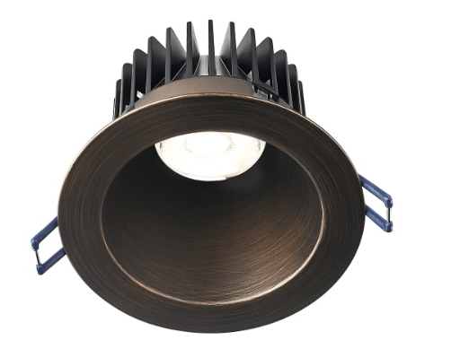Lotus LED Lights LD4R-30K-4R-ORB-15D 4" Round Deep Regressed LED Downlight - 3000K - 1,150 Lumens - 120V - Oil Rubbed Bronze Finish, with 15 Degree