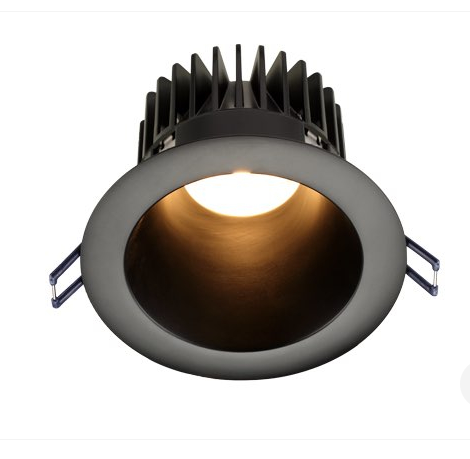 Lotus LED Lights LD4R-30K-HO-4R-BR-BT 4" Round Deep Regressed Led Downlight - High Output - 18w - Black Reflector - Black Trim - 3000k - 1,500 Lumens - 120v