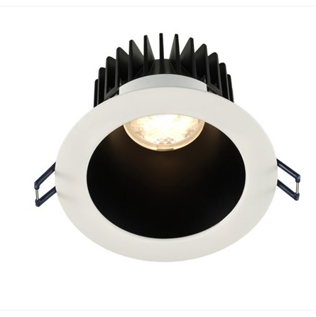 Lotus LED Lights LD4R-30K-HO-4R-BR-WT 4" Round Deep Regressed Led Downlight - High Output - 18w - Black Reflector - White Trim - 3000k - 1,500 Lumens - 120v