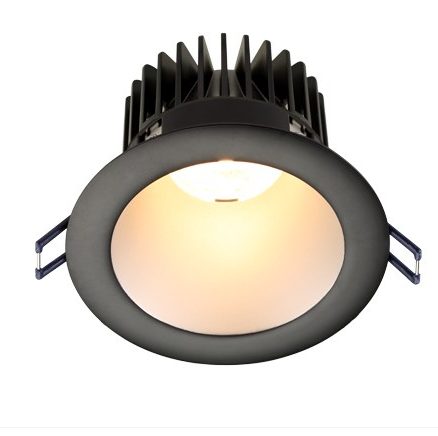 Lotus LED Lights LD4R-30K-HO-4R-SR-BT 4" Round Deep Regressed Led Downlight - High Output - 18w - Silver Reflector - Black Trim - 3000k - 1,500 Lumens - 120v