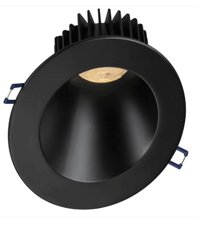 Lotus LED Lights LD4R-30K-HO-5R-SL30-BK 5" Sloped Deep Regressed Led Downlight - 30° Slope - High Output - 18w - 3000k - 1,550 Lumens - 120v - Black