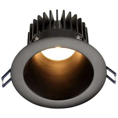 Lotus LED Lights LD4R-35K-HO-4R-BR-BT-60D 4" Round Deep Regressed LED Downlight, High Output, Color Temperature 3500K, Lumens 1600 lm, Wattage 18W, Black Reflector - Black Trim - 120V, Beam Angle 60°