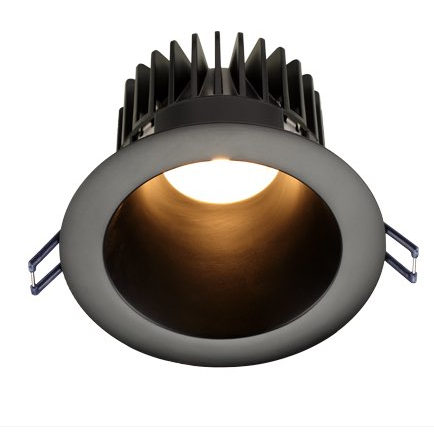 Lotus LED Lights LD4R-35K-HO-4R-BR-BT 4" Round Deep Regressed Led Downlight - High Output - 18w - Black Reflector - Black Trim - 3500k - 1,600 Lumens - 120v