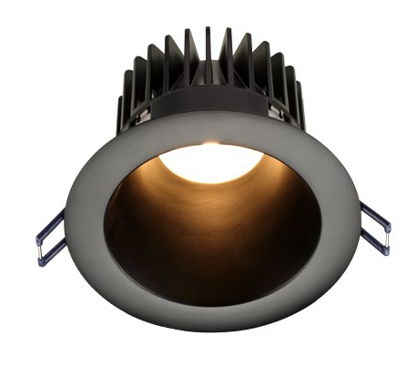 Lotus LED Lights LD4R-40K-HO-4R-BR-BT 4" Round Deep Regressed Led Downlight - High Output - 18w - Black Reflector - Black Trim - 4000k - 1,650 Lumens - 120v