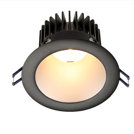 Lotus LED Lights LD4R-40K-HO-4R-SR-BT 4" Round Deep Regressed Led Downlight - High Output - 18w - Silver Reflector - Black Trim - 4000k - 1,650 Lumens - 120v