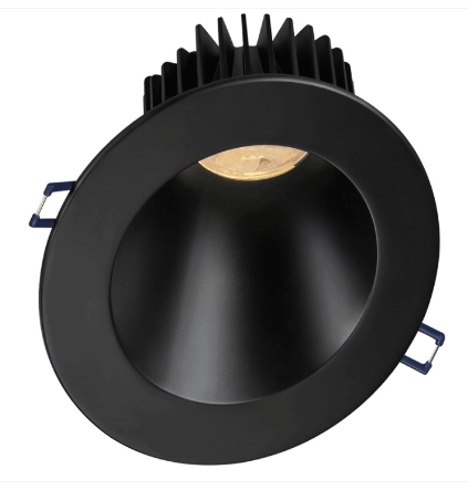 Lotus LED Lights LD4R-40K-HO-5R-SL30-BK 5" Sloped Deep Regressed Led Downlight - 30° Slope - High Output - 18w - 4000k - 1,650 Lumens - 120v - Black