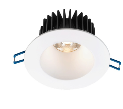 Lotus LED Lights LD4R-50K-4R-CPL-WH 4" Round Deep Regressed Polycarbonate Led Downlight - Corrosion Resistant - 15w - 5000k - 1,400 Lumens - 120v