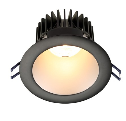 Lotus LED Lights LD4R-50K-HO-4R-SR-BT 4" Round Deep Regressed Led Downlight - High Output - 18w - Silver Reflector - Black Trim - 5000k - 1,700 Lumens - 120v