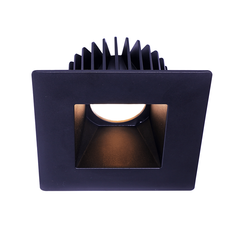 Lotus LED Lights LD4S-5CCT-4S-CPL-BK 4" Square Deep Regressed Polycarbonate Led Downlight. Corrosion Resistant, Wattage 15W, Lumens 1400 lm, Color Temperature 2700K-5000K, Black Finish