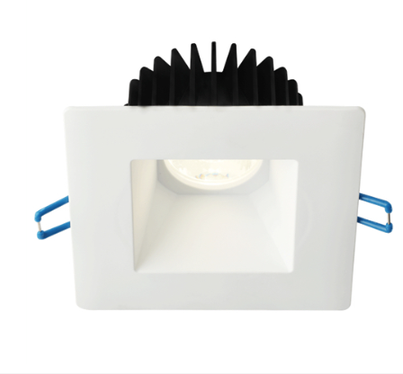 Lotus LED Lights LD4S-3018K-4S-CPL-WH 4" Square Deep Regressed Polycarbonate Led Downlight - Corrosion Resistant - 15w - Dim To Warm / 3k-18k - 980 Lumens - 120v - White Polycarbonate