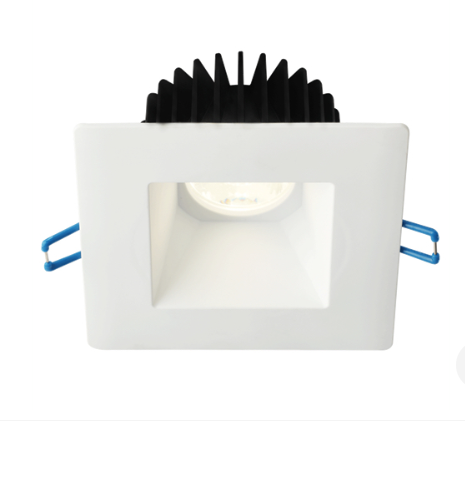 Lotus LED Lights LD4S-32K-4S-CPL-WH 4" Square Deep Regressed Polycarbonate Led Downlight - Corrosion Resistant - 15w - Dim To Warm / 3k-2k - 900 Lumens - 120v - White Polycarbonate