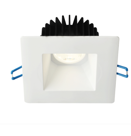 Lotus LED Lights LD4S-40K-4S-CPL-WH 4" Square Deep Regressed Polycarbonate Led Downlight - Corrosion Resistant - 15w - 4000k - 1,300 Lumens - 120v - White Polycarbonate
