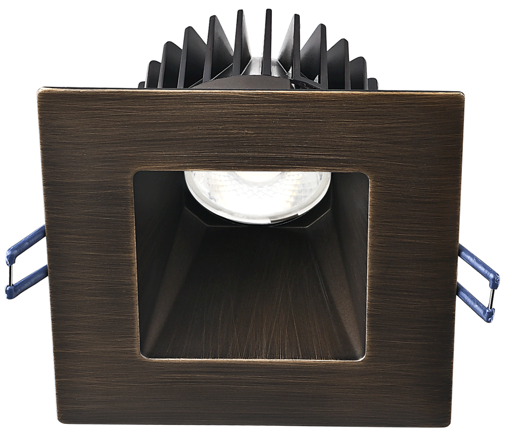 Lotus LED Lights LD4S-50K-4S-ORB-60D 4'' Square Deep Regressed LED, 15W, 1400 Lumens, 5000K, 90+ CRI, 60° Beam Angle, Plenum Rated, IP54, Airtight, Triac Dimmable, Oil Rubbed Bronze Trim & Reflector